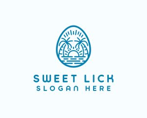 Sunset Beach Egg logo design