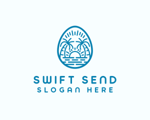 Sunset Beach Egg logo design