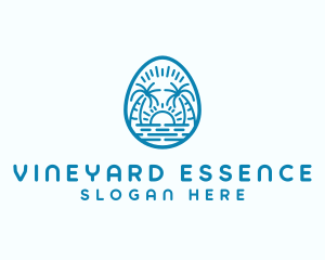 Sunset Beach Egg logo design