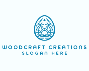 Sunset Beach Egg logo design