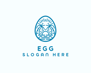 Sunset Beach Egg logo design