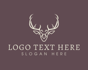 Expensive - Minimal Deer Horns logo design