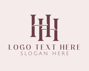 Glam - Boutique Letter HH Monogram logo design