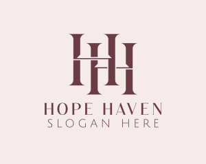 Boutique Letter HH Monogram logo design