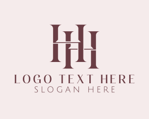 Boutique Letter HH Monogram Logo