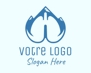 Himalayas - Blue Respiratory Lungs Mountain logo design