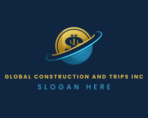 Global Coin Dollar Currency logo design