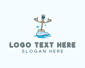 Disinfection - Mop Cleaner Disinfection logo design