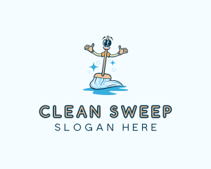 Mopping - Mop Cleaner Disinfection logo design