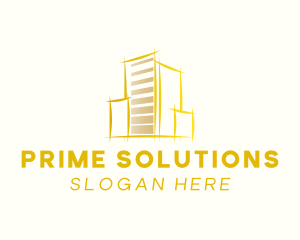 Prime - Gold Building Company logo design