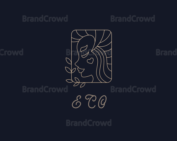 Gold Female Beauty Logo