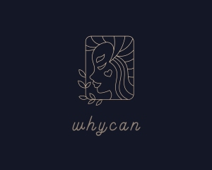 Woman - Gold Female Beauty logo design