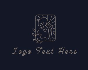 Gold Female Beauty Logo