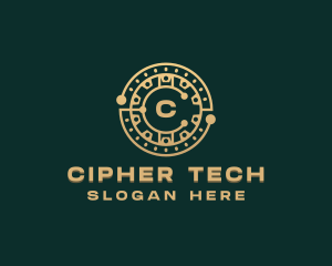 Cryptography - Crypto Bitcoin Currency logo design