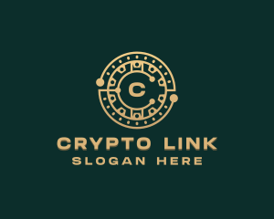 Crypto Bitcoin Currency logo design