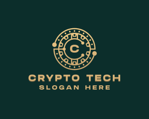 Crypto - Crypto Bitcoin Currency logo design