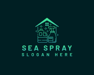 Home Sanitation Cleaning logo design