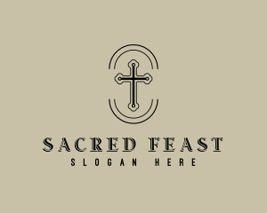 Eucharist - Sacred Cross Religion logo design