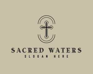 Baptism - Sacred Cross Religion logo design