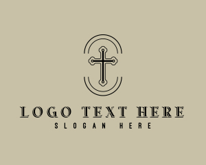Sacred - Sacred Cross Religion logo design