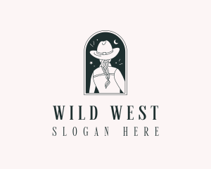 Western - Cowgirl Western Fashion logo design