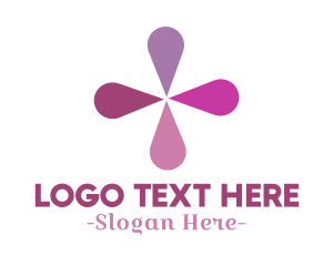 Flower - Minimalist Purple Flower logo design