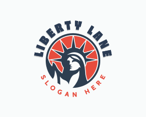 Patriotic Statue Of Liberty logo design