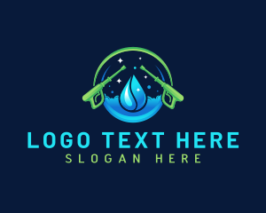 Bubble - Pressure Wash Droplet Cleaning logo design