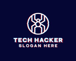 Hacking - Spider Letter X Gaming logo design
