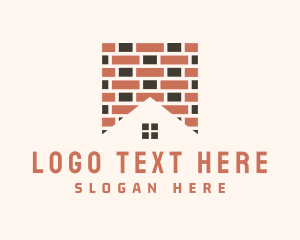 House - House Brick Tiles logo design