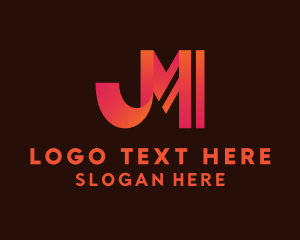 Letter Hr - Business Letter JM Monogram logo design