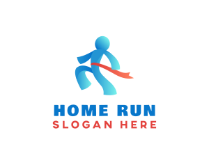 Runner Sports Athlete logo design