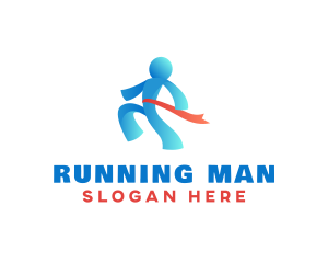Runner Sports Athlete logo design