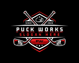 Puck - Hockey Tournament Sport logo design