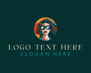 Lifestyle - Woman Sunglasses Fashion logo design