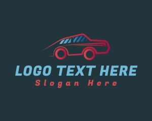 Driving School - Red Automobile Racing logo design