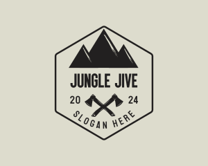 Mountain Camping Axe logo design