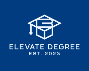 Degree - Graduation Hat Letter B logo design