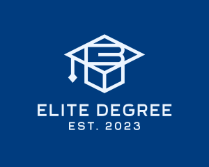 Degree - Graduation Hat Letter B logo design