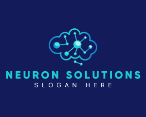 Neuron - Brain Circuit Neurology logo design