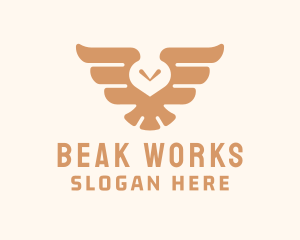 Brown Avian Owl logo design