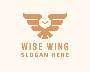 Brown Avian Owl logo design