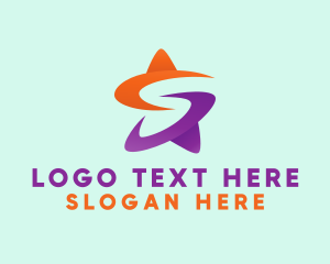 Production Studio - Star Letter S Company logo design