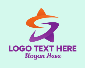 Talent Agency - Star Letter S Company logo design