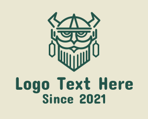 Man - Ancient Viking Warrior logo design