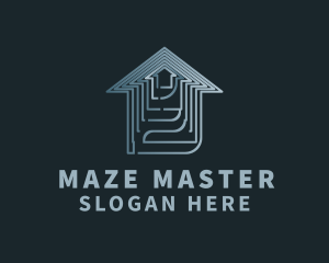 Labyrinth House Maze logo design