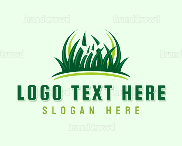 Lawn Grass Landscaping Logo