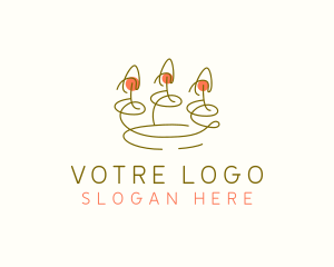 Spa Wellness Candle Logo