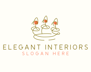 Spa Wellness Candle logo design