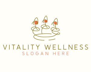 Spa Wellness Candle logo design